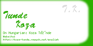 tunde koza business card